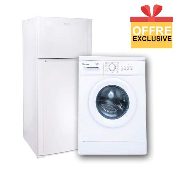 Pack Deux Pièces Condor Blanc ( Machine à laver 6 KG et Réfrigérateur 360 L) - packs deux piéces - Haute Gamme Pack Deux Pièces Condor Blanc ( Machine à laver 6 KG et Réfrigérateur 360 L) - packs deux piéces - Haute Gamme